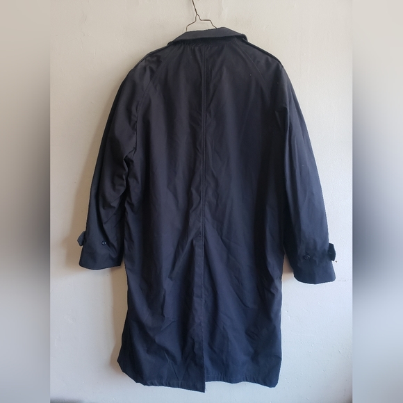 Vintage mens 42R US Navy military blue trench overcoat all weather w/liner large - Picture 7 of 8